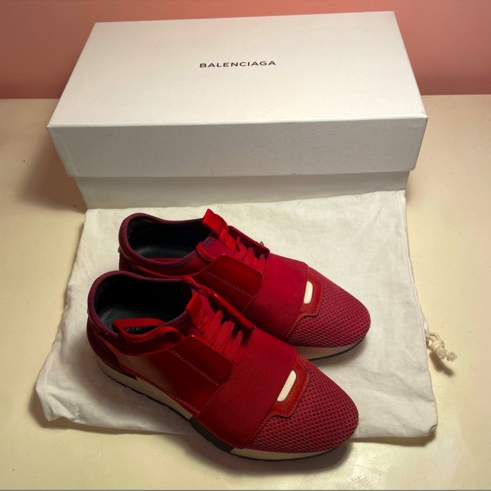 Balenciaga Red Race Runners